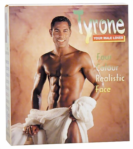 dunkelhäutige männliche Gummipuppe