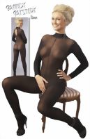Catsuit mit Spitzenkragen