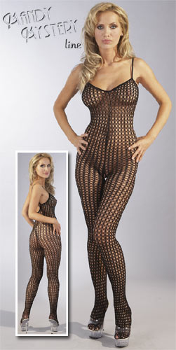 Catsuit schwarz Grobnetz-Catsuit schwarz