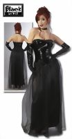 Lack Kleid lang schwarz