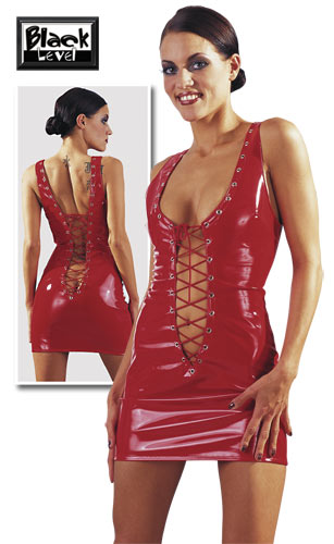 Lack Mini-Kleid rot