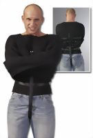 Leder Zwangsjacke schwarz