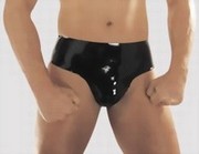 Latex Herrenpants schwarz
