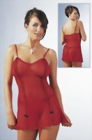 Netzkleid+String rot