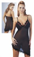 Neglige Rosen schwarz