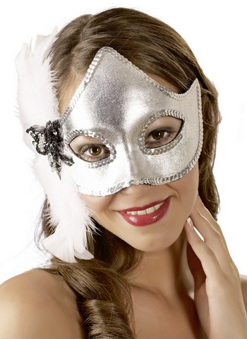 Gesichts-Maske silber
