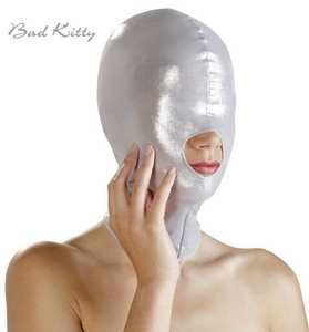 Kopfmaske mit Mundöffnung Kopfmaske Silber