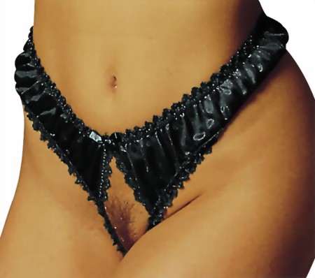 Slip ouvert schwarz S-L