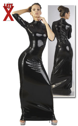 Bodenlanges Latex-Kleid